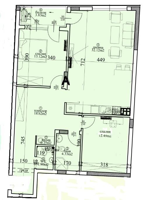 Продава 3-СТАЕН, гр. Варна, Център, снимка 10 - Апартаменти - 55961257
