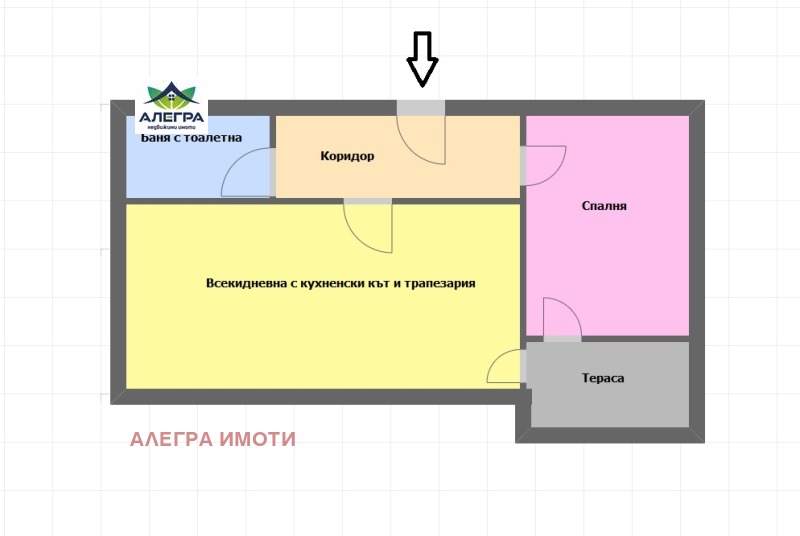 Продава 2-СТАЕН в град Пазарджик, Ябълките - 66 кв.м / 65 000 € » 127 128.95 лв., АЛЕГРА ИМОТИ