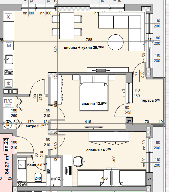 Продава  3-стаен град Стара Загора , Железник - център , 99 кв.м | 93375381 - изображение [2]