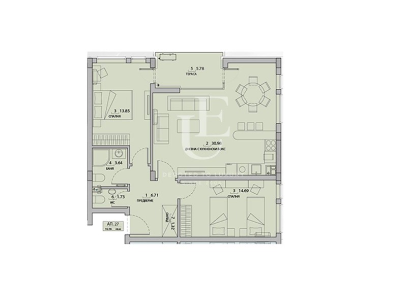 Продава 3-СТАЕН, гр. София, Малинова долина, снимка 1 - Aпартаменти - 49218012