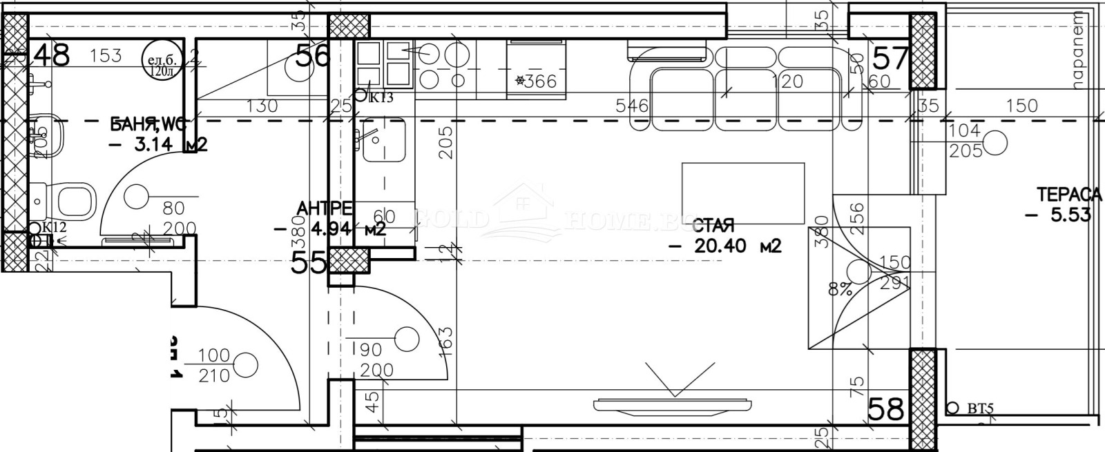 Продава 1-СТАЕН, гр. Пловдив, Младежки Хълм, снимка 4 - Апартаменти - 56223498