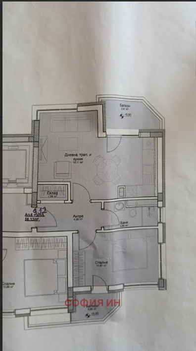 Продаја  1 спаваћа соба Софија , Модерно предградие , 69 м2 | 92305279 - слика [5]