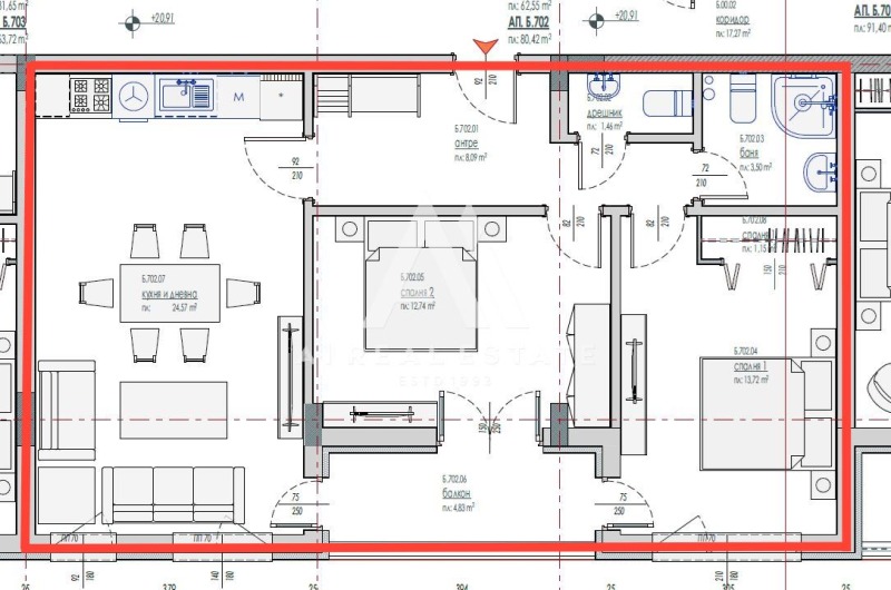 À venda  1 quarto Pleven , Chirok centar , 90 m² | 90485481 - imagem [3]