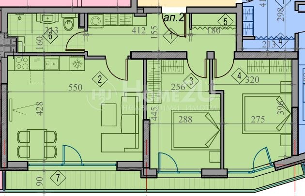 Till salu  2 sovrum Sofia , Krastova vada , 95 kvm | 78467976 - bild [4]