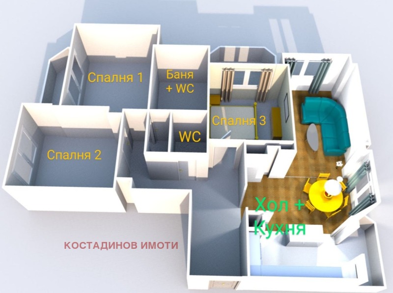 Til salg  3+ soveværelse Plovdiv , Kamenitsa 2 , 106 kvm | 35698390 - billede [4]