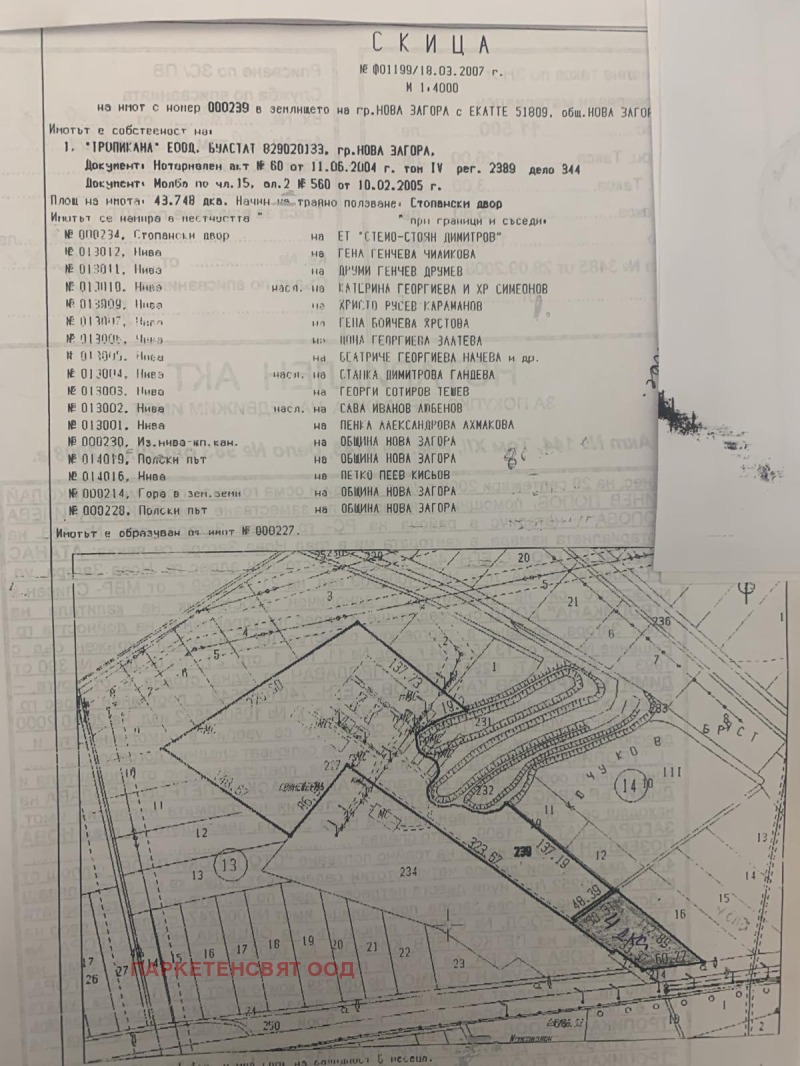 Продава ПАРЦЕЛ, гр. Нова Загора, област Сливен, снимка 2 - Парцели - 47309953