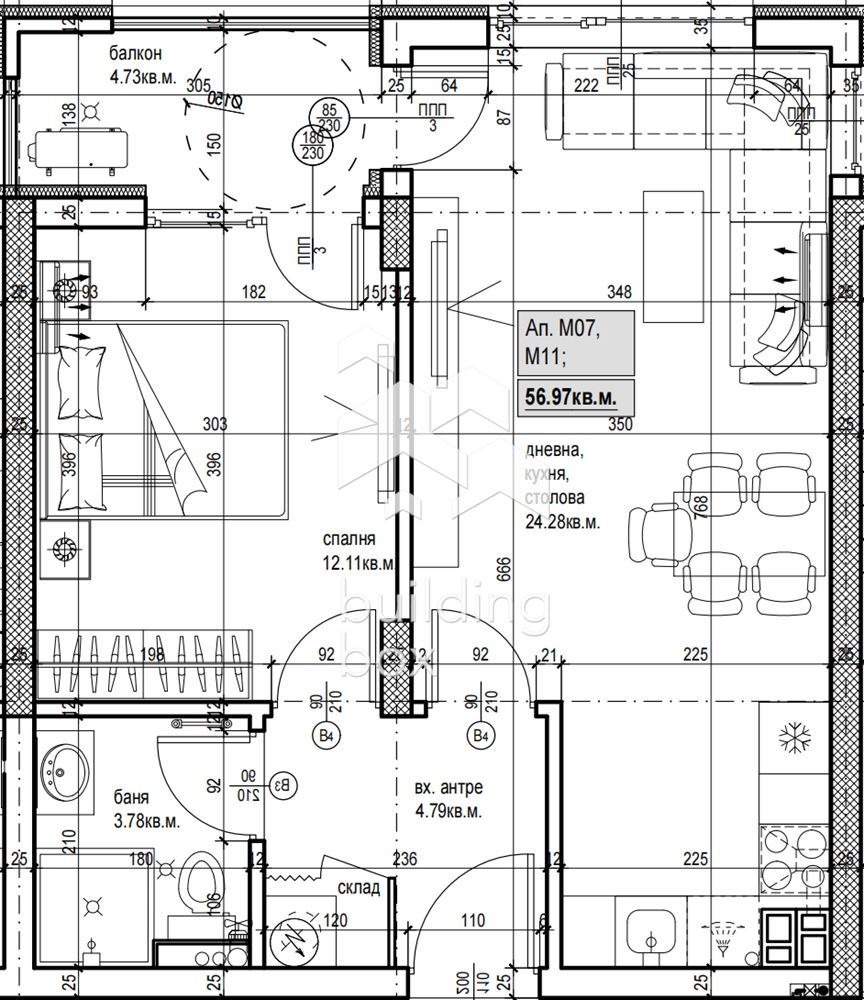 Продава 2-СТАЕН, гр. Пловдив, Христо Смирненски, снимка 2 - Апартаменти - 54344850