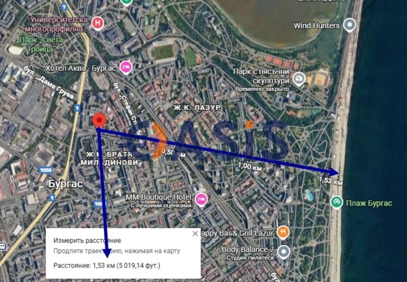 Продава 2-СТАЕН, гр. Бургас, Център, снимка 10 - Апартаменти - 53522705