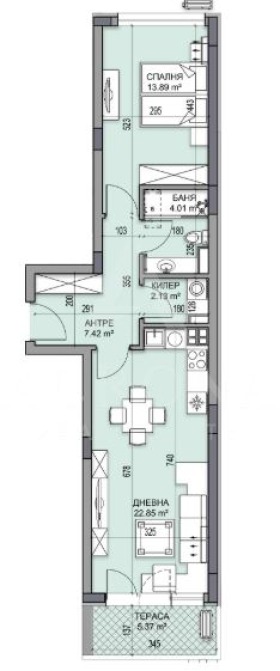 Til salg  1 soveværelse Plovdiv , Gagarin , 78 kvm | 15680624 - billede [3]
