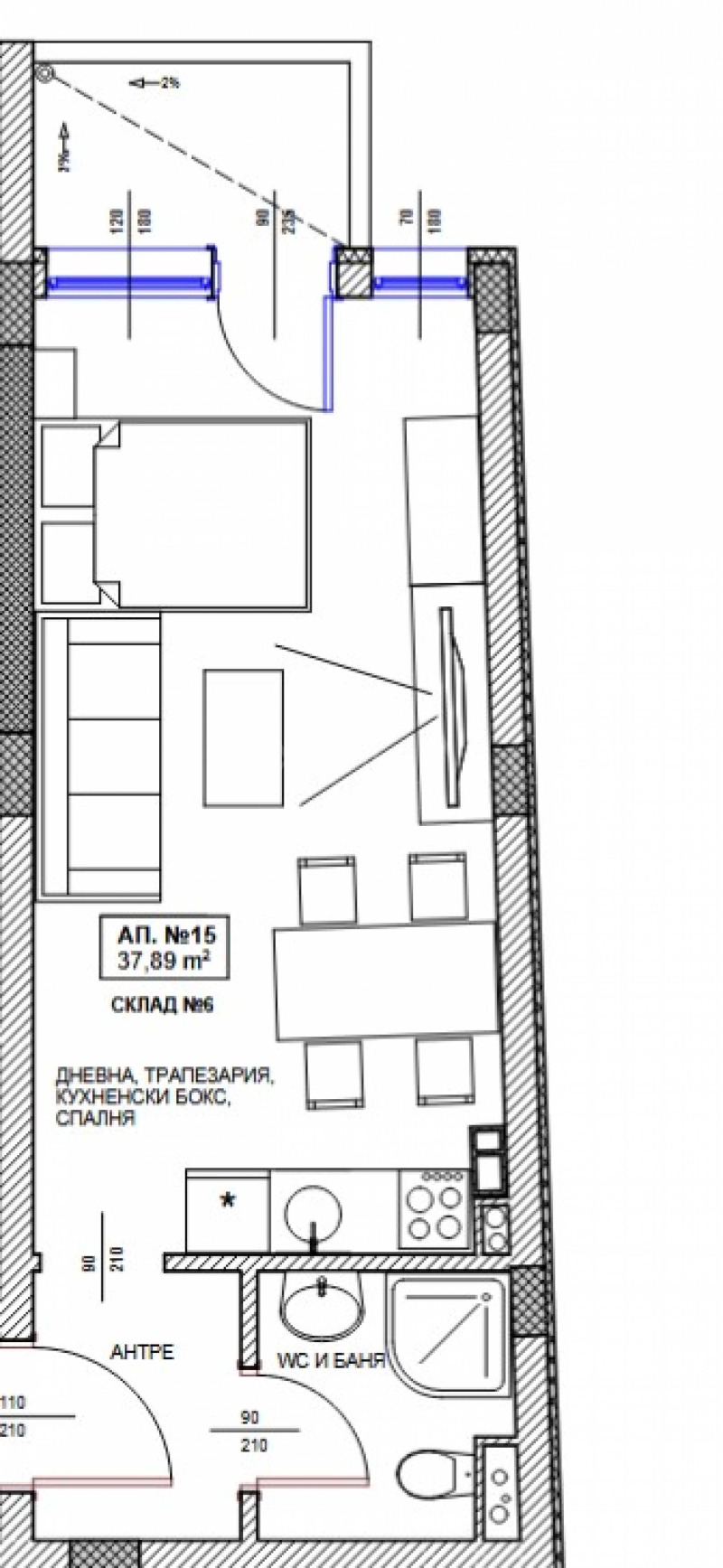 Na prodej  Studio oblast Burgas , Pomorie , 48 m2 | 25196146 - obraz [2]