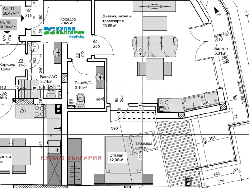 Продава 2-СТАЕН, гр. Варна, Колхозен пазар, снимка 2 - Aпартаменти - 48890039