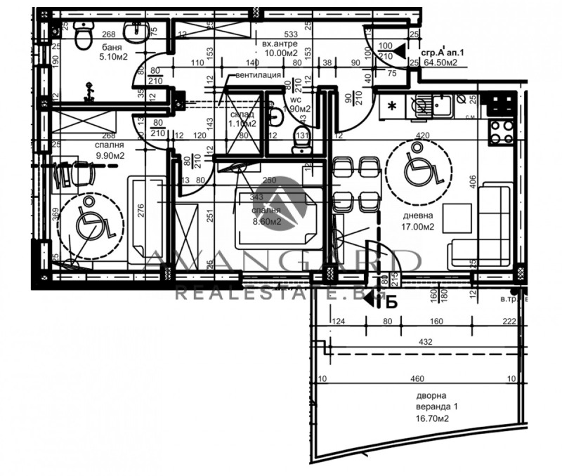 En venta  2 dormitorios Plovdiv , Jristo Smirnenski , 91 metros cuadrados | 70377857 - imagen [6]
