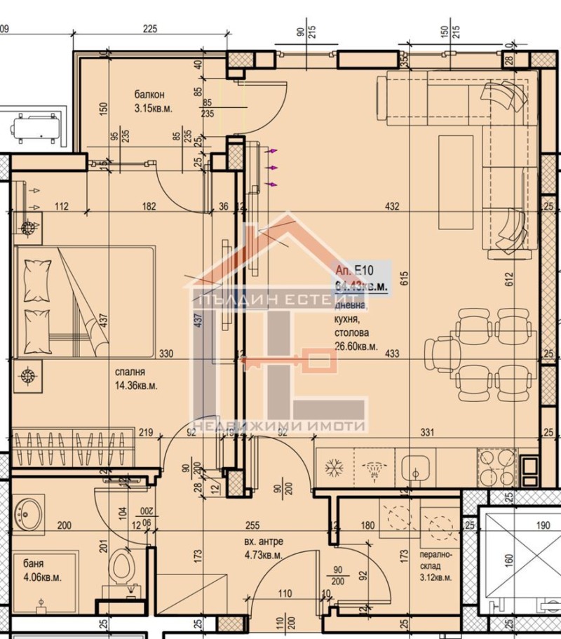 Продается  1 спальня Пловдив , Южен , 101 кв.м | 22468120 - изображение [2]