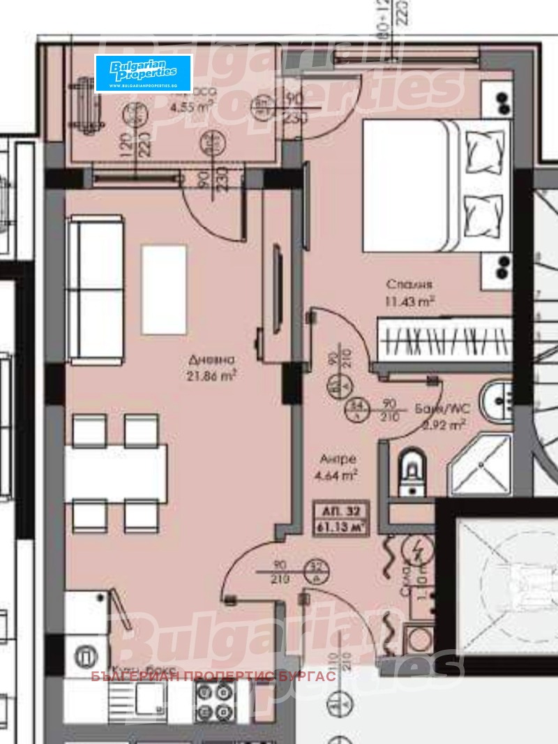 Продава 2-СТАЕН, гр. Бургас, област Бургас, снимка 3 - Апартаменти - 52872913