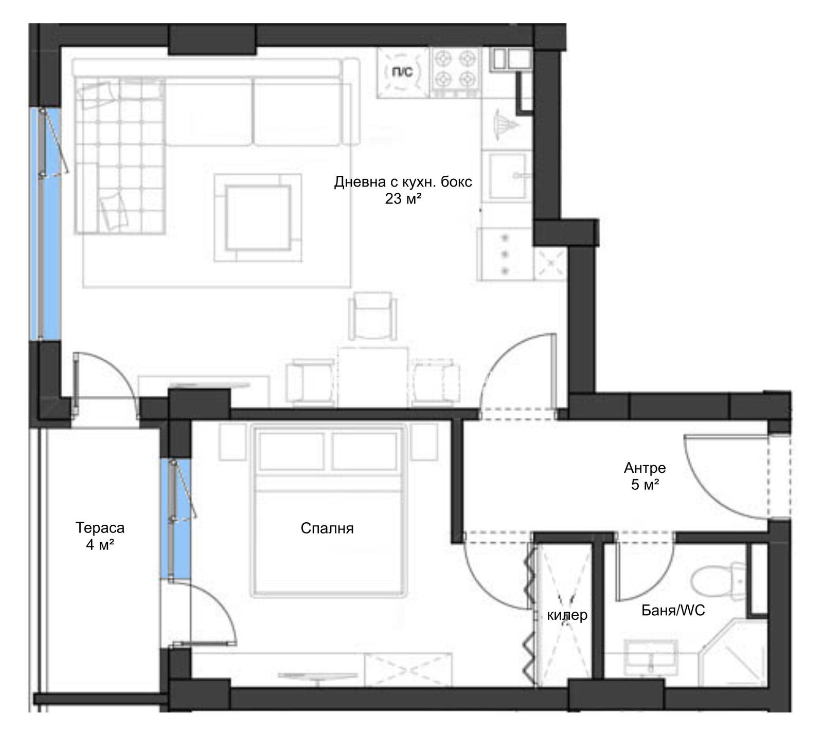 Продава 2-СТАЕН, гр. Пловдив, Кючук Париж, снимка 4 - Апартаменти - 41265120