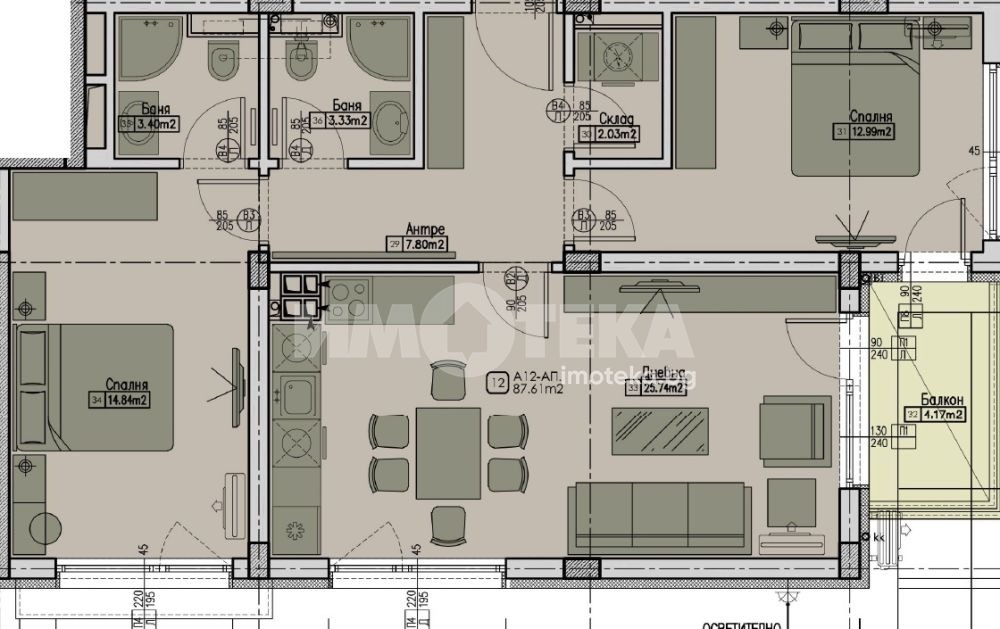 Продава 3-СТАЕН, гр. София, Малинова долина, снимка 4 - Апартаменти - 54447131