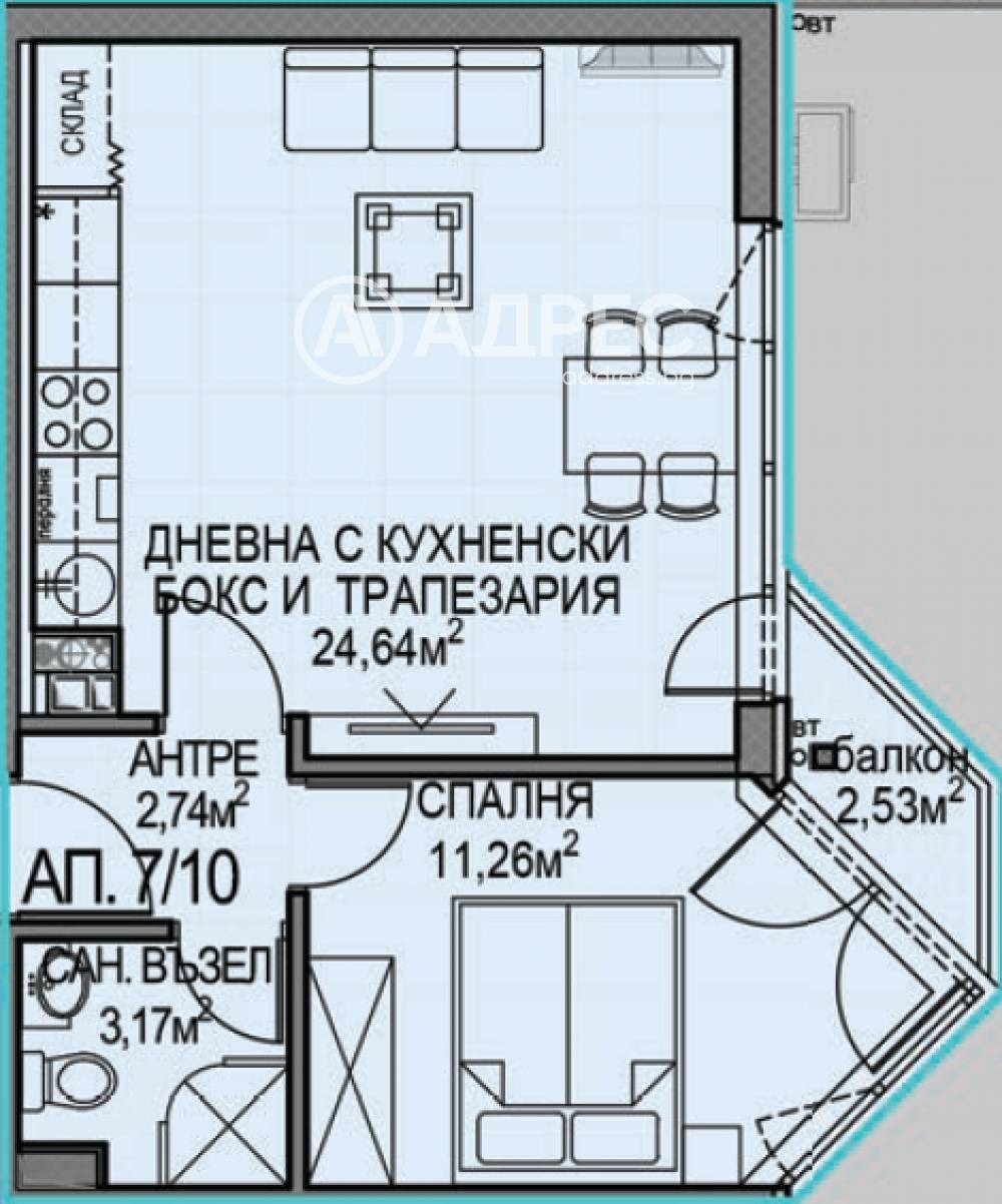 Продава 2-СТАЕН, гр. София, Обеля 2, снимка 4 - Апартаменти - 55457250