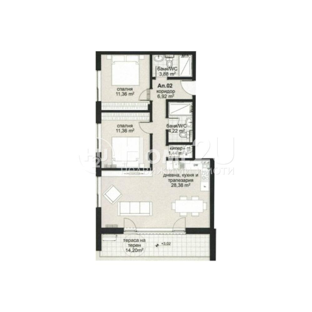 Продава 3-СТАЕН, гр. Варна, Виница, снимка 4 - Апартаменти - 53730783