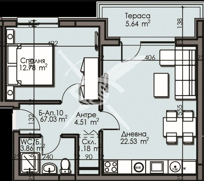 Продава 2-СТАЕН, гр. Бургас, Изгрев, снимка 2 - Aпартаменти - 48279602