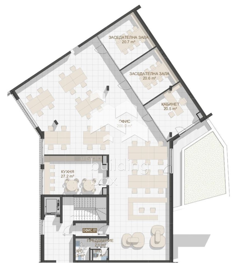 Продава ОФИС, гр. Пловдив, Център, снимка 2 - Офиси - 53429362