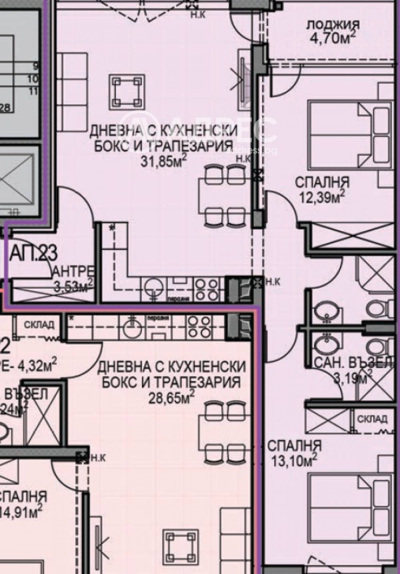 Продава 3-СТАЕН в град София, Обеля 2 - 90 кв.м / 148 652 € » 290 738.04 лв., АДРЕС НЕДВИЖИМИ ИМОТИ