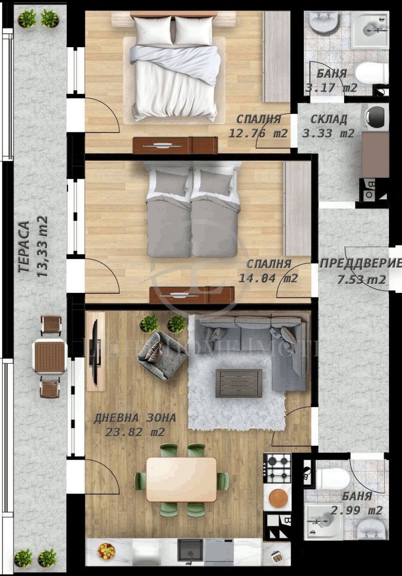 Продава 3-СТАЕН, гр. Пловдив, Беломорски, снимка 3 - Апартаменти - 53448722