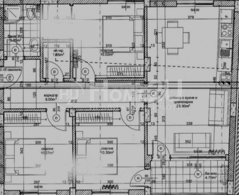 Продаја  3 спаваће собе Варна , Колхозен пазар , 100 м2 | 60375113 - слика [5]