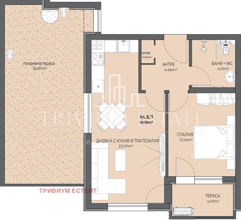Zu verkaufen  1 Schlafzimmer Plowdiw , Ostromila , 100 qm | 47134917 - Bild [3]