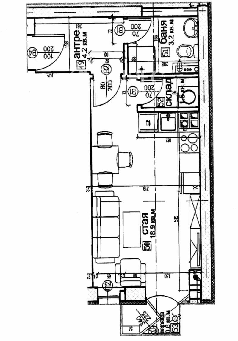 Продава 1-СТАЕН, гр. София, Витоша