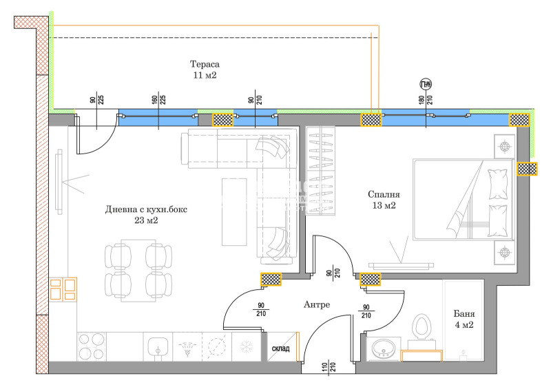 In vendita  1 camera da letto Plovdiv , Vastanicheski , 71 mq | 83439803 - Immagine [2]