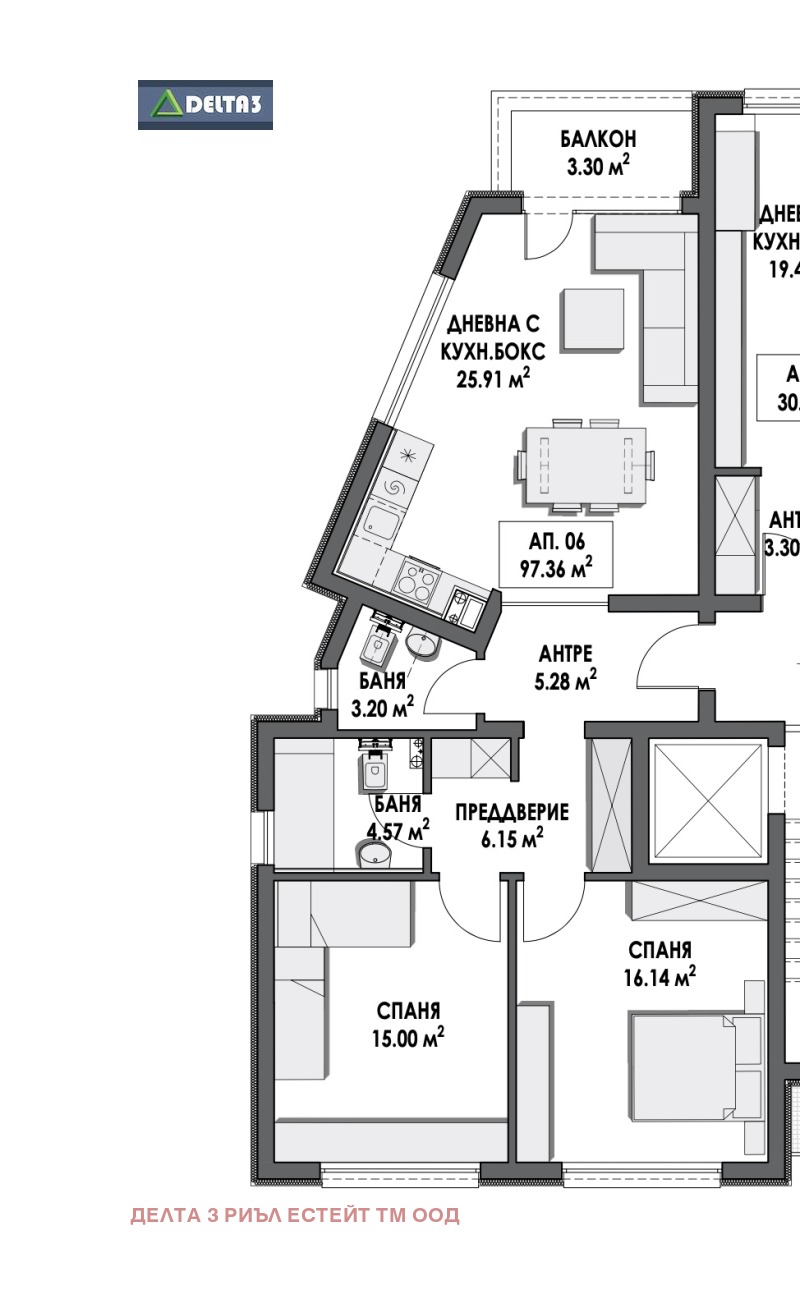 Zu verkaufen  2 Schlafzimmer Sofia , Studentski grad , 117 qm | 95034152 - Bild [2]