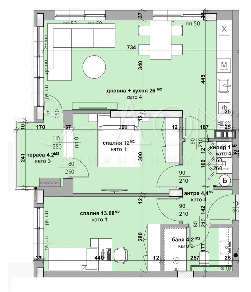 Продава 3-СТАЕН в град Стара Загора, Самара 3 - 89 кв.м / 111 900 € » 218 857.38 лв., ИМОТИ ЕСДОМ