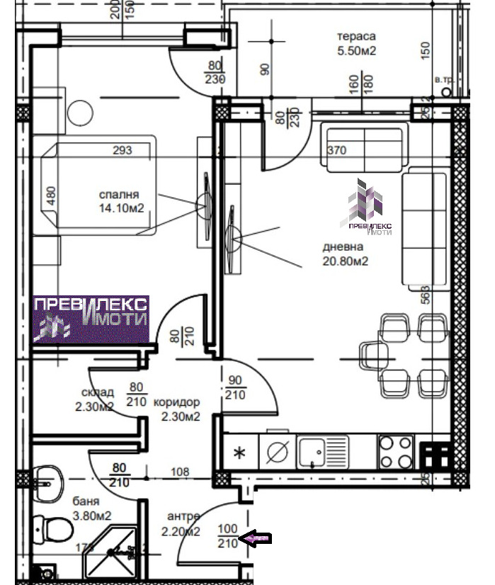 Zu verkaufen  1 Schlafzimmer Plowdiw , Belomorski , 67 qm | 91514626
