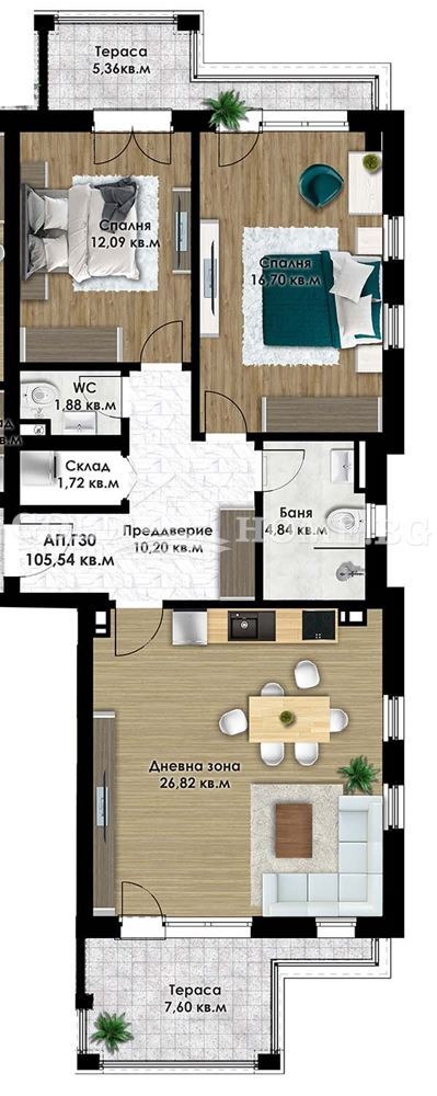 Til salgs  2 soverom Plovdiv , Komatevsko sjose , 110 kvm | 52959841 - bilde [12]