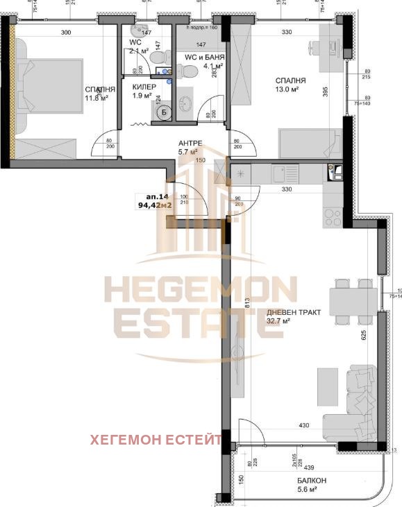 Продава  3-стаен град Варна , Възраждане 1 , 60 кв.м | 32691816