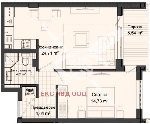 In vendita  1 camera da letto Plovdiv , Karshiiaka , 77 mq | 40969031