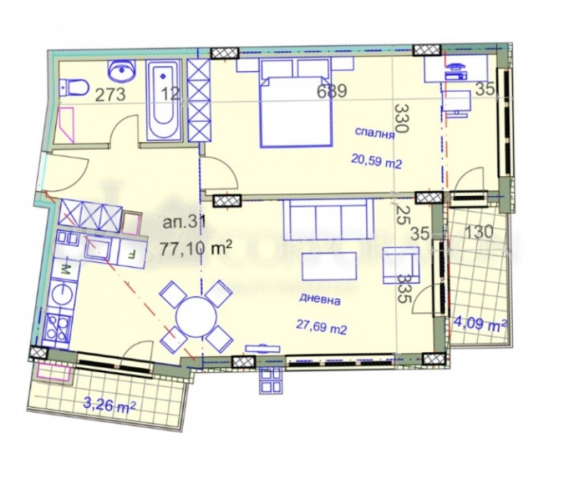 Продава 2-СТАЕН, гр. София, Манастирски ливади, снимка 14 - Aпартаменти - 48365985