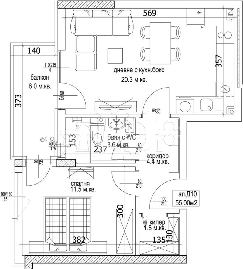 Na prodej  1 ložnice Varna , Kajsieva gradina , 65 m2 | 36297639 - obraz [2]
