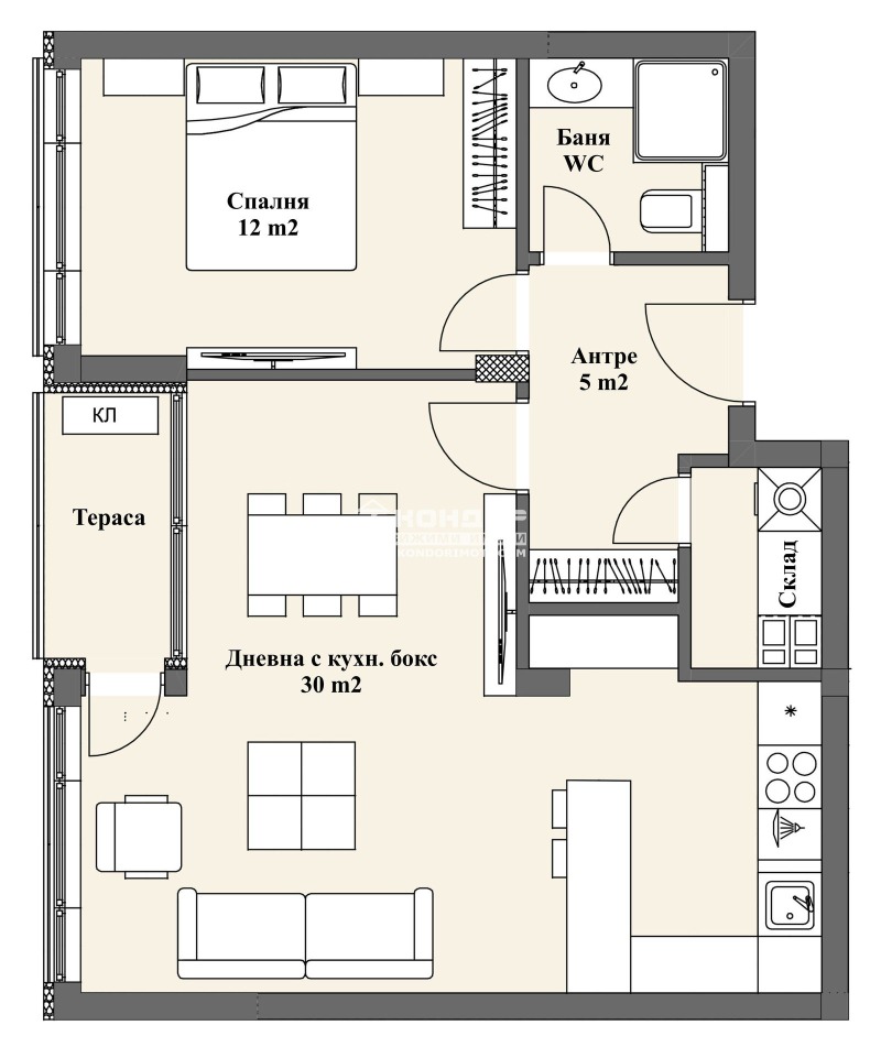 Na prodej  1 ložnice Plovdiv , Centar , 77 m2 | 36719649 - obraz [3]