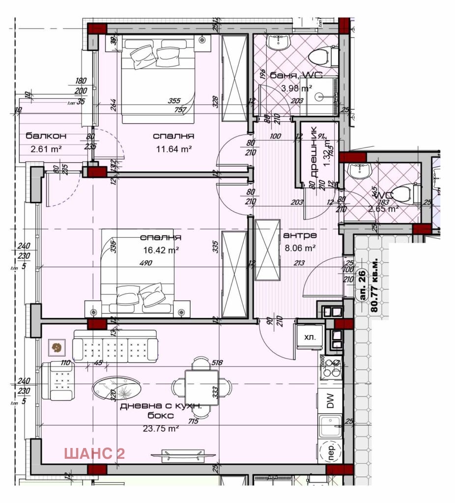 Продава 3-СТАЕН, гр. Варна, Изгрев, снимка 2 - Апартаменти - 55898741