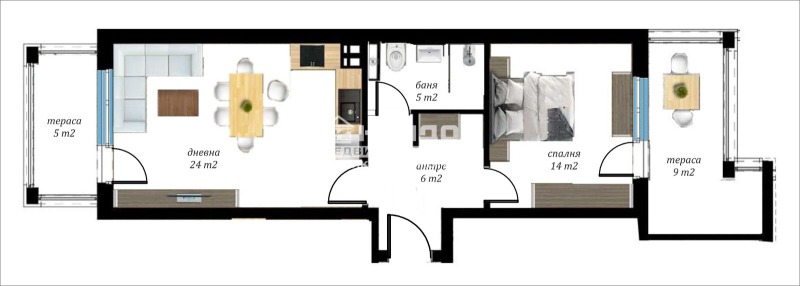 En venta  1 dormitorio Plovdiv , Vastanicheski , 90 metros cuadrados | 13023980 - imagen [2]