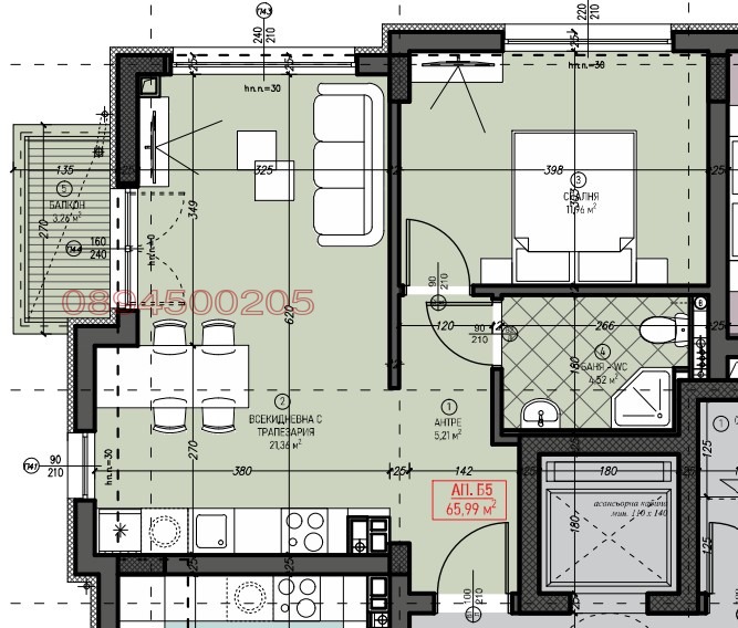 À venda  1 quarto Sofia , Levski V , 70 m² | 66721490 - imagem [2]