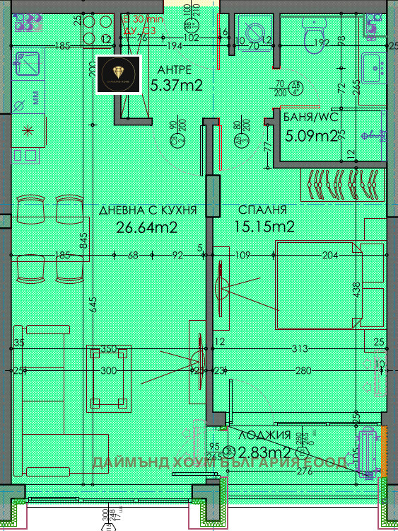 Till salu  1 sovrum Plovdiv , Trakija , 78 kvm | 47840895 - bild [2]