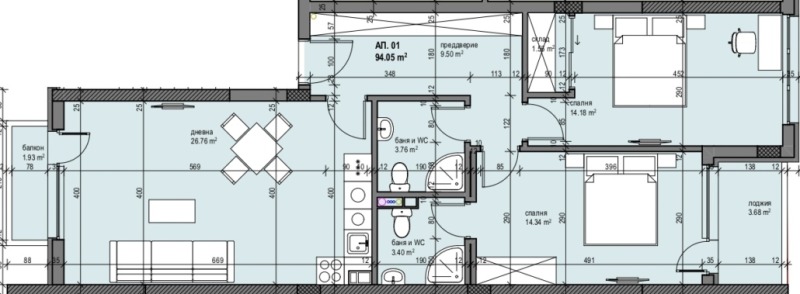 Te koop  3 slaapkamers Sofia , Zona B-19 , 119 m² | 51963445 - afbeelding [7]
