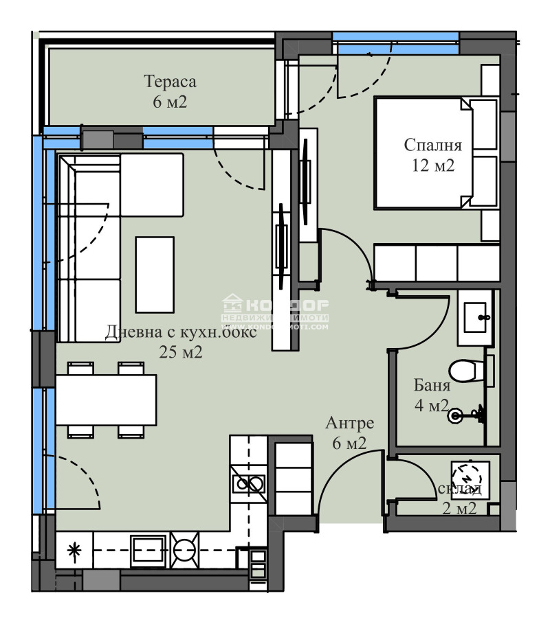 Till salu  1 sovrum Plovdiv , Mladejki Halm , 75 kvm | 94859508 - bild [2]