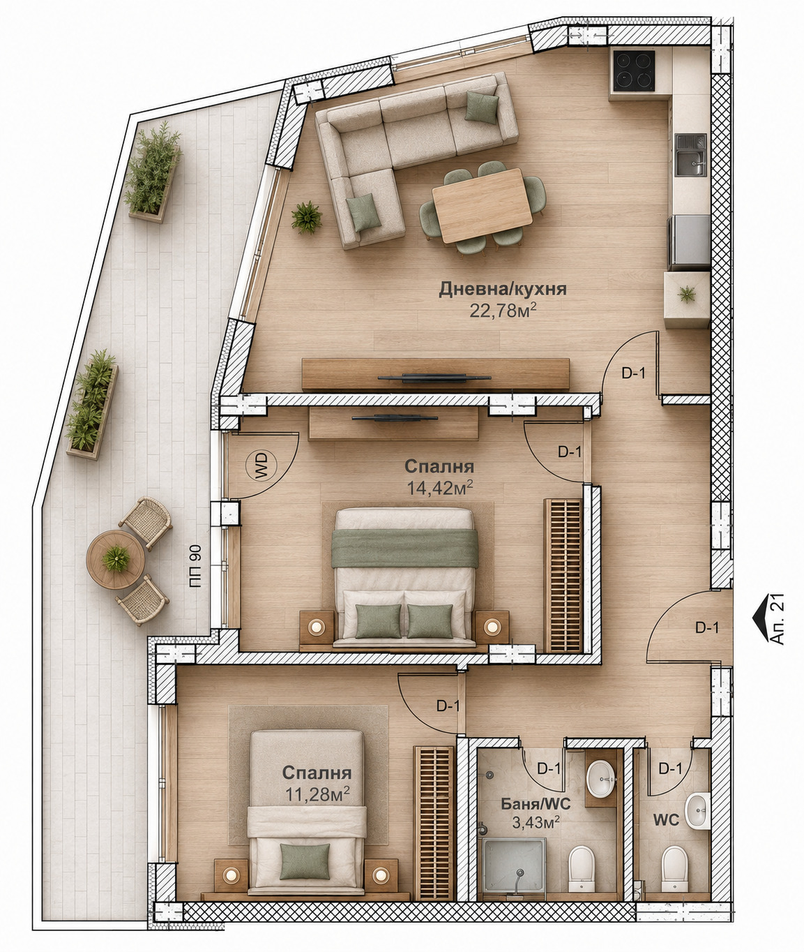 Продава 3-СТАЕН, гр. Варна, Левски 1, снимка 2 - Апартаменти - 55919992