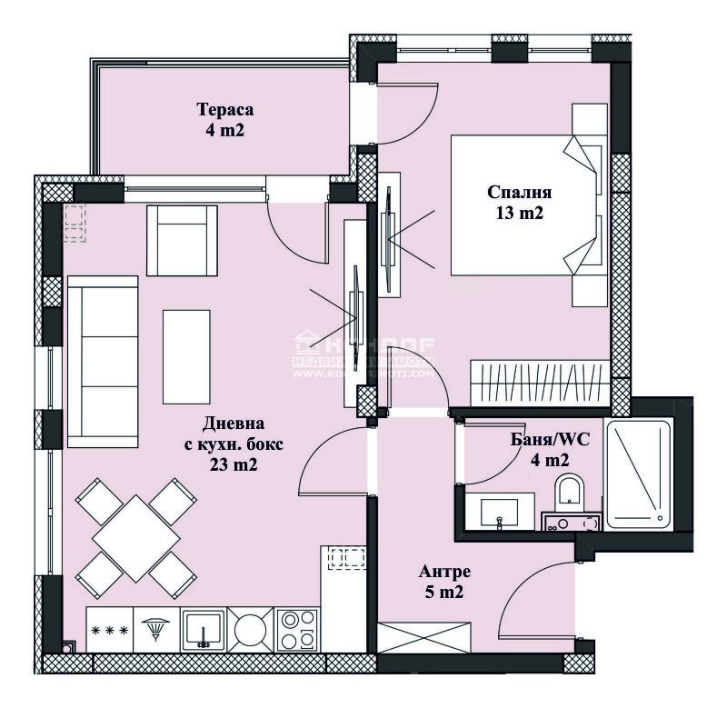 En venta  1 dormitorio Plovdiv , Jristo Smirnenski , 72 metros cuadrados | 93576479 - imagen [2]