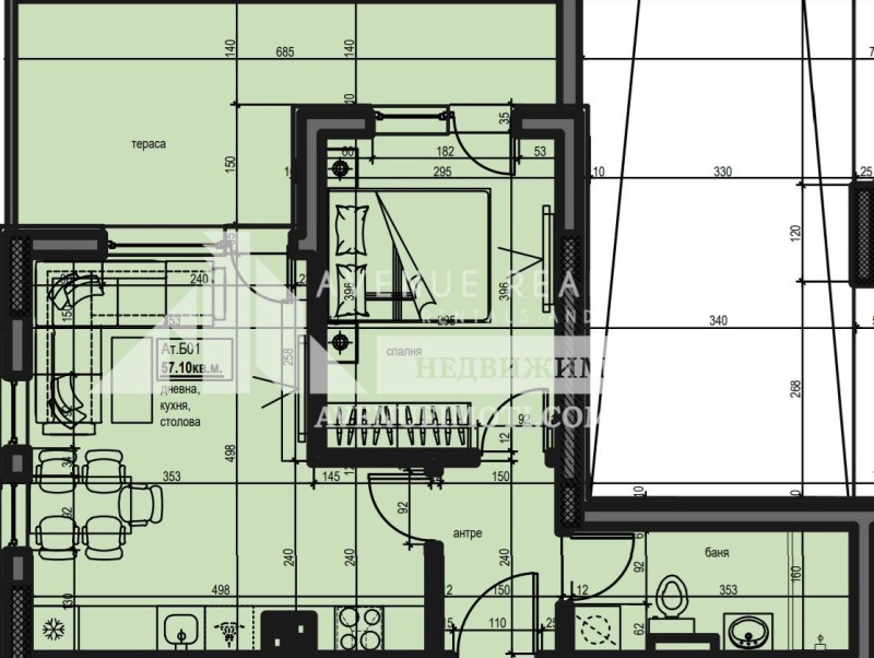 Na prodej  1 ložnice Plovdiv , Christo Smirnenski , 85 m2 | 79484583 - obraz [2]