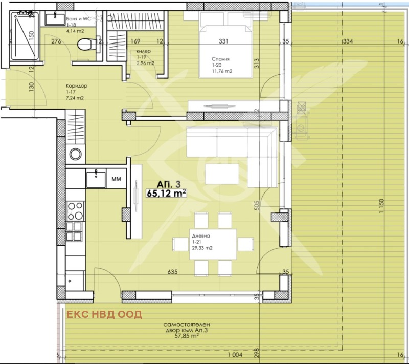 Til salg  1 soveværelse Plovdiv , Ostromila , 73 kvm | 57269627