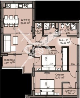 Продава 3-стаен град Бургас Изгрев - [1] 